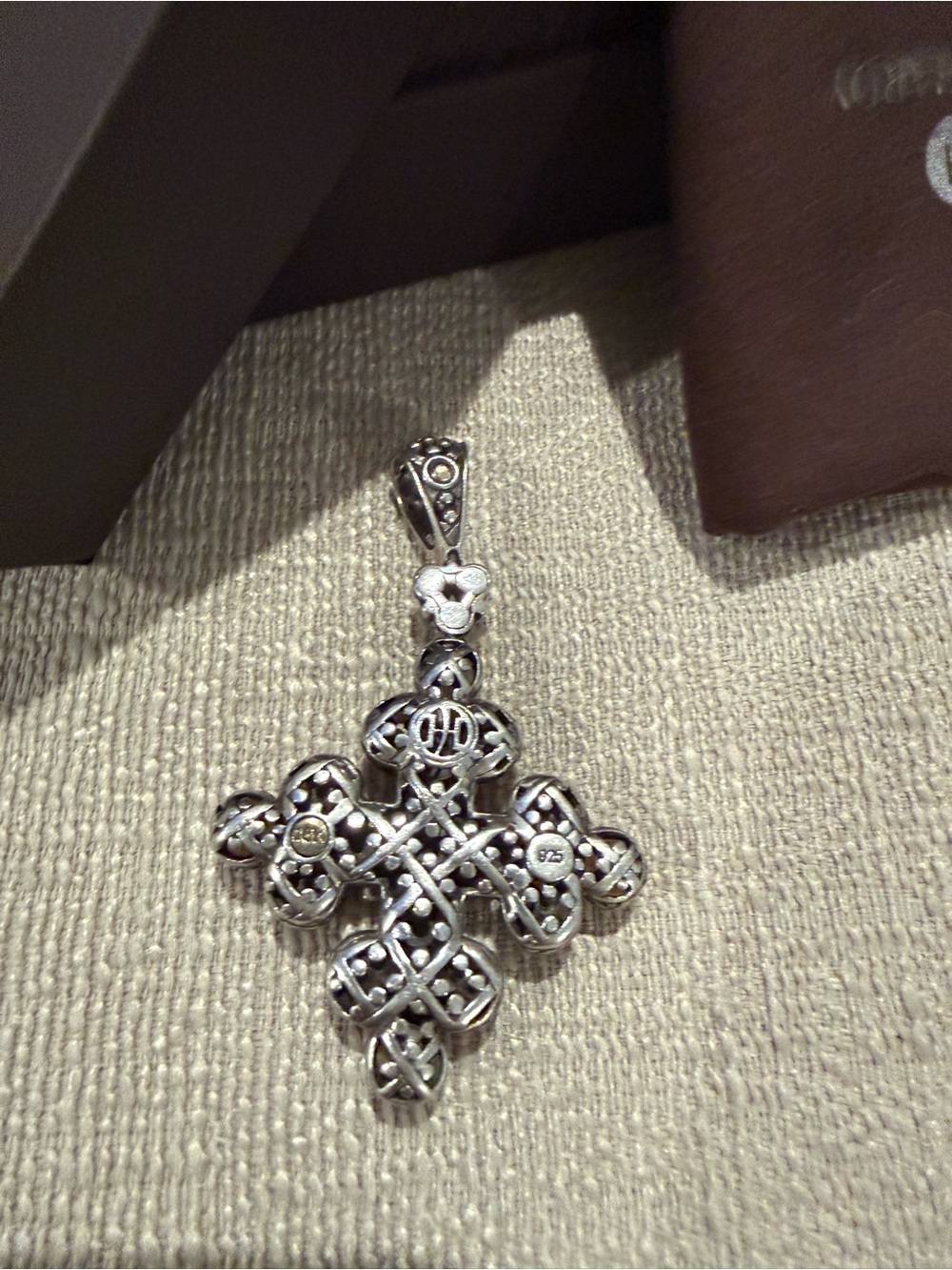 John Hardy Sterling Silver Pendant with White Pearls - Picture 3 of 5